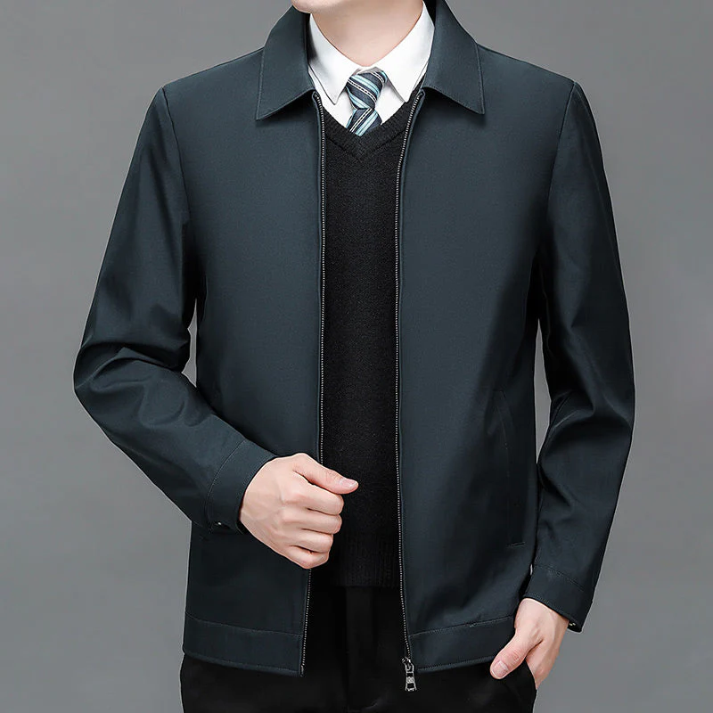 📢📢61 % de réduction !!!🎅Veste coupe-vent à rabat et fermeture éclair pour homme - Image 3