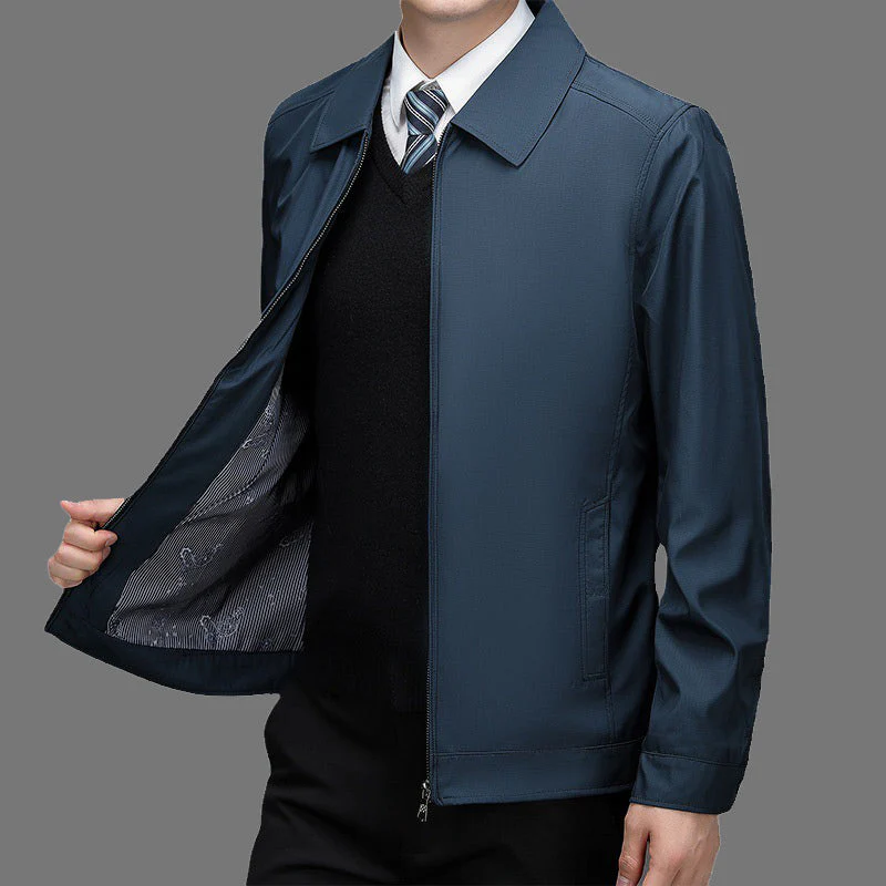 📢📢61 % de réduction !!!🎅Veste coupe-vent à rabat et fermeture éclair pour homme - Image 4