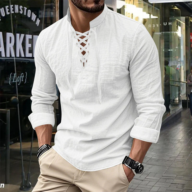 📢📢50 % de réduction !! ⏰Chemise unie décontractée pour homme - Image 11