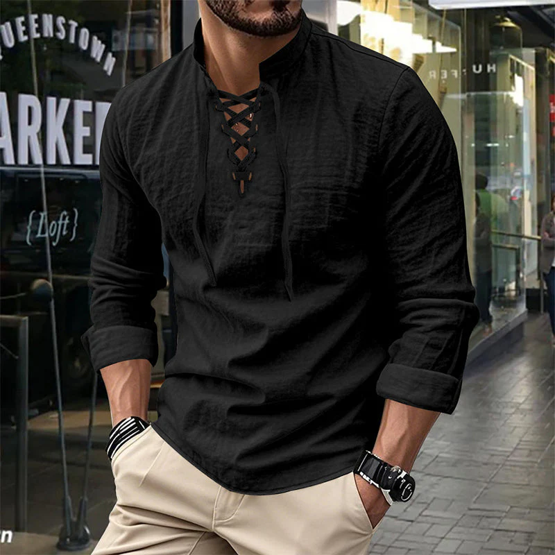 📢📢50 % de réduction !! ⏰Chemise unie décontractée pour homme - Image 13