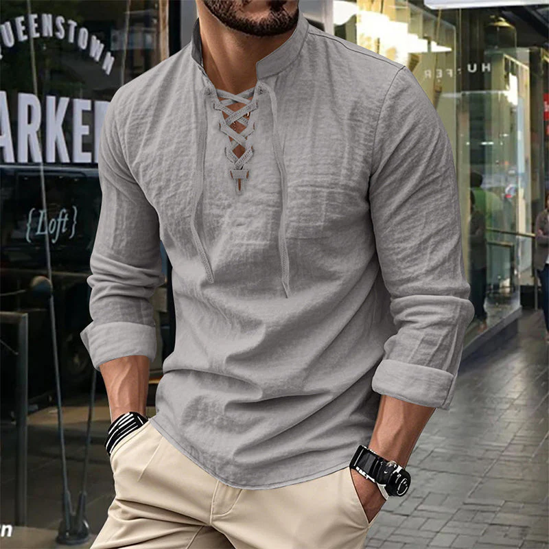 📢📢50 % de réduction !! ⏰Chemise unie décontractée pour homme - Image 14