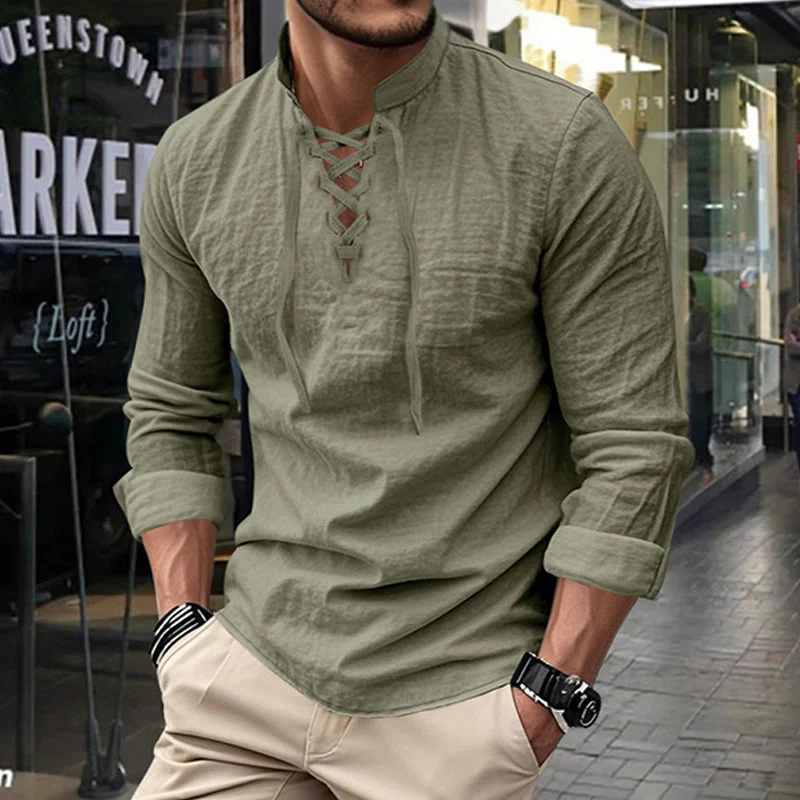 📢📢50 % de réduction !! ⏰Chemise unie décontractée pour homme - Image 15