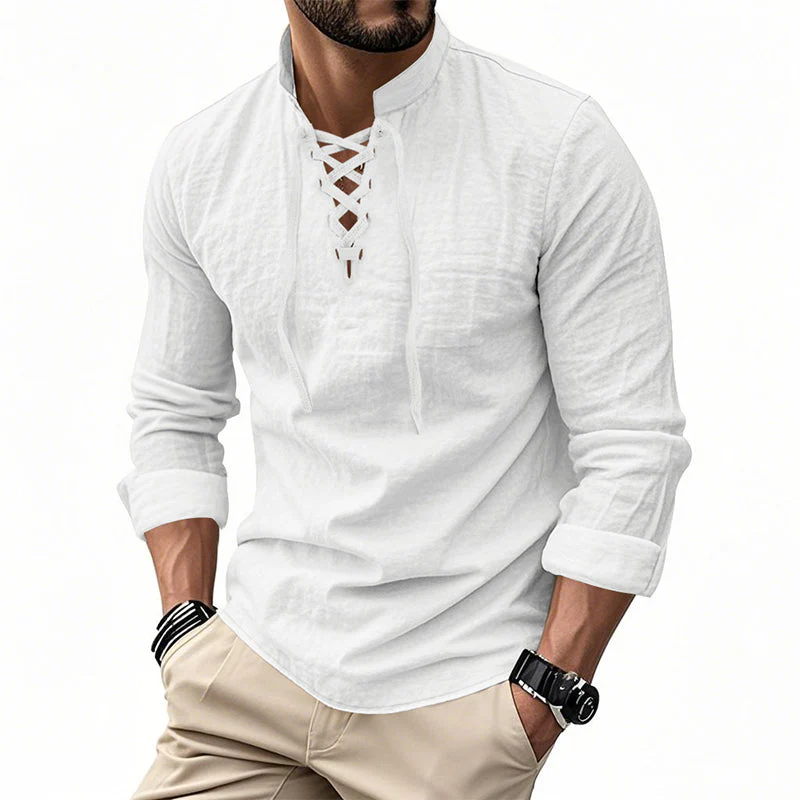📢📢50 % de réduction !! ⏰Chemise unie décontractée pour homme - Image 16