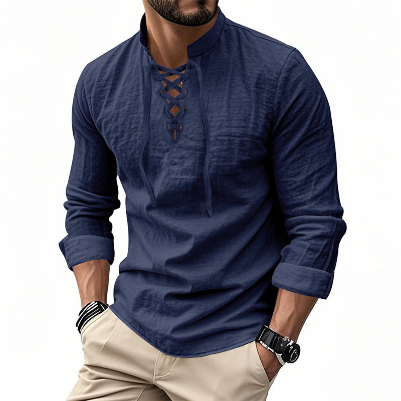 📢📢50 % de réduction !! ⏰Chemise unie décontractée pour homme - Image 17
