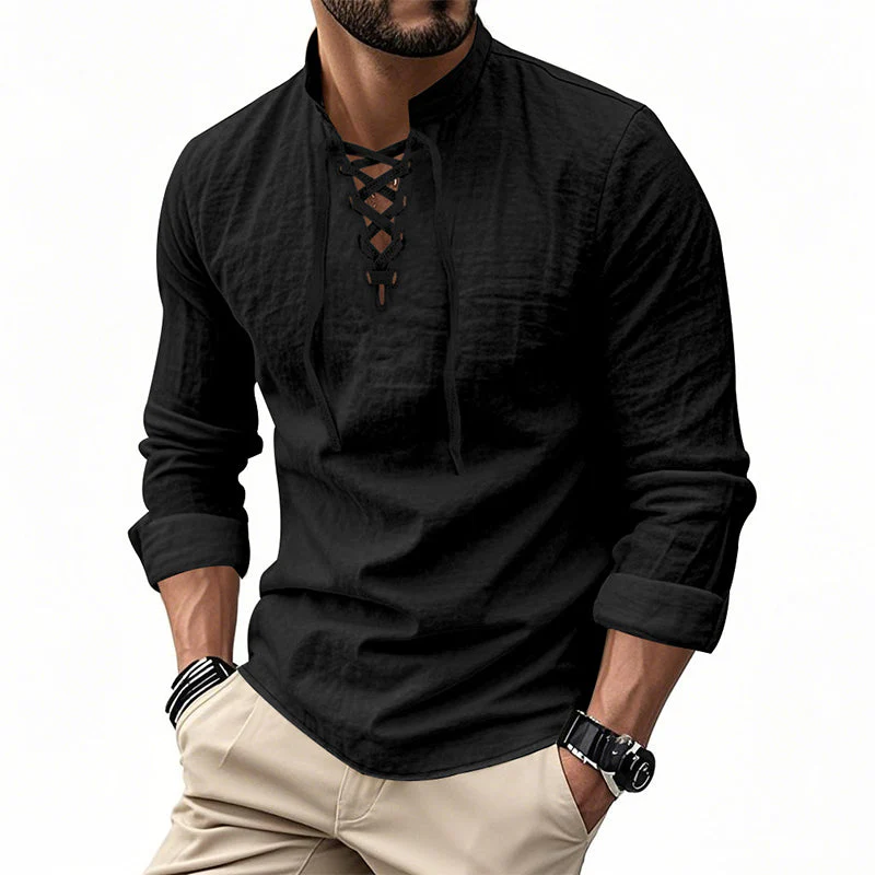 📢📢50 % de réduction !! ⏰Chemise unie décontractée pour homme - Image 18