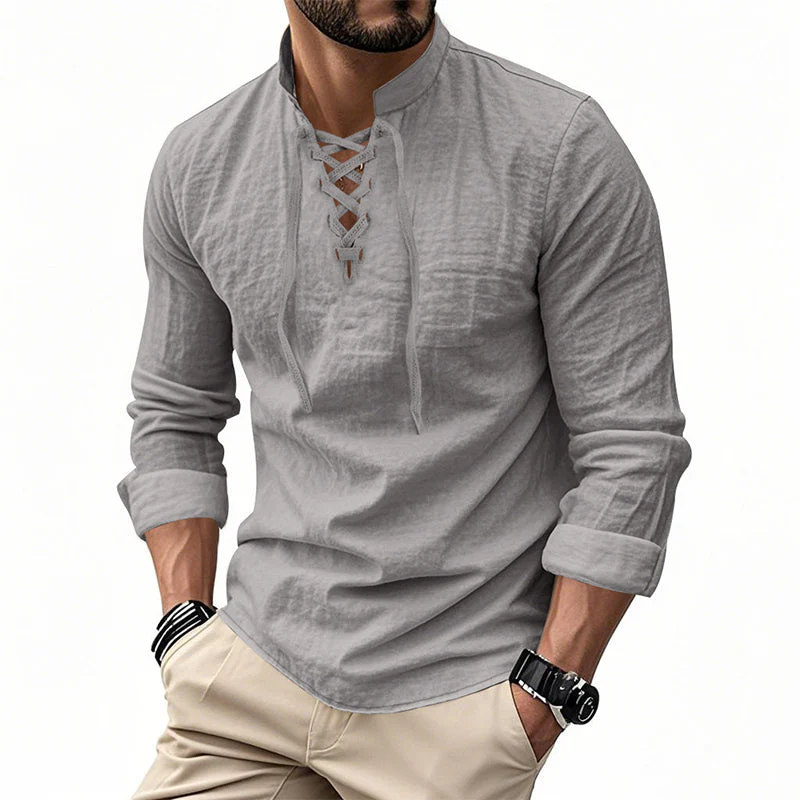 📢📢50 % de réduction !! ⏰Chemise unie décontractée pour homme - Image 19