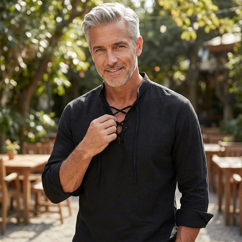📢📢50 % de réduction !! ⏰Chemise unie décontractée pour homme - Image 2