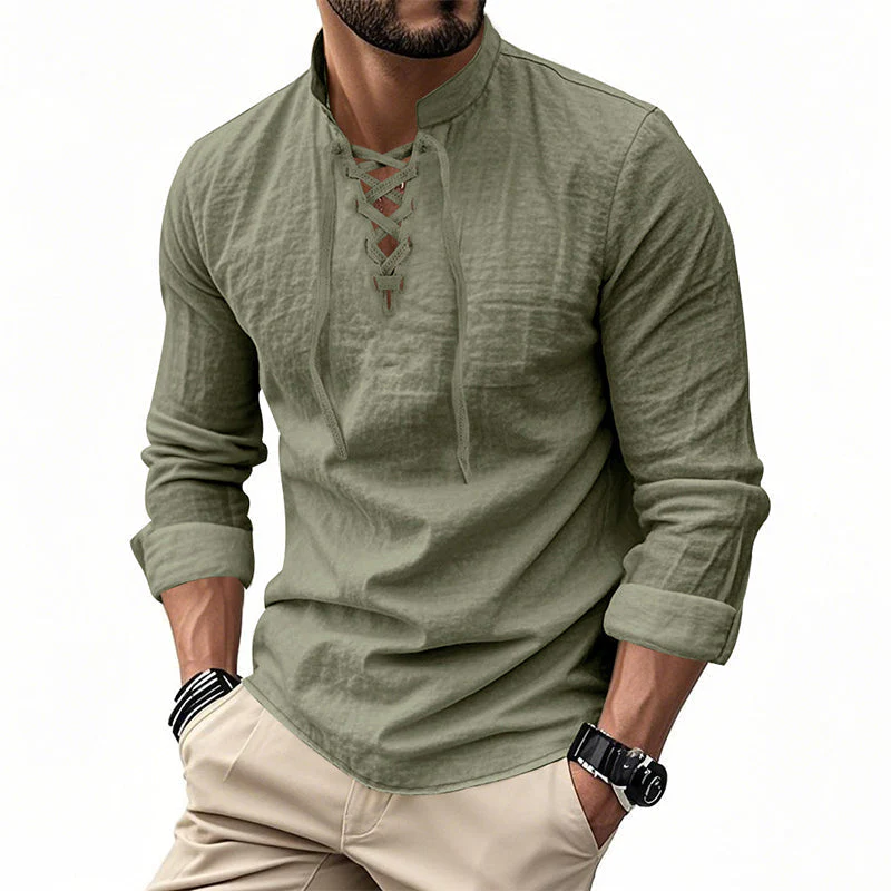 📢📢50 % de réduction !! ⏰Chemise unie décontractée pour homme - Image 20