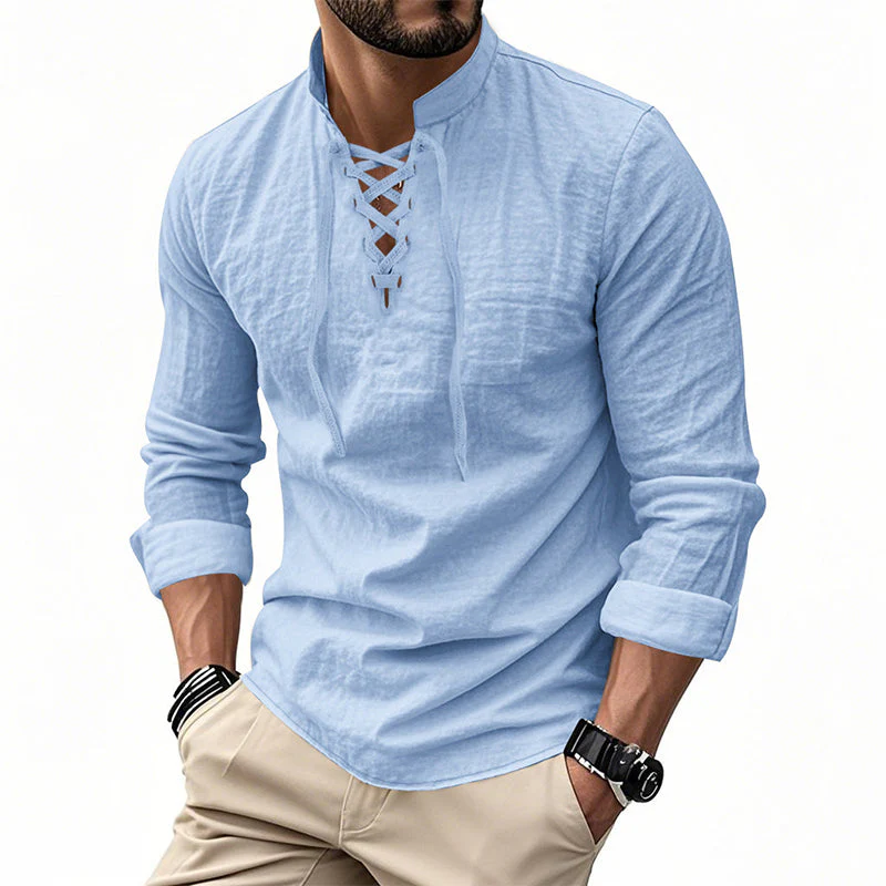 📢📢50 % de réduction !! ⏰Chemise unie décontractée pour homme - Image 22