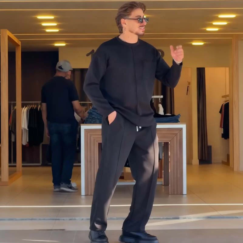 📢📢57% DE RÉDUCTION !!!✨Ensemble 2 pièces décontracté pour homme, extensible, pour l'automne - Image 4