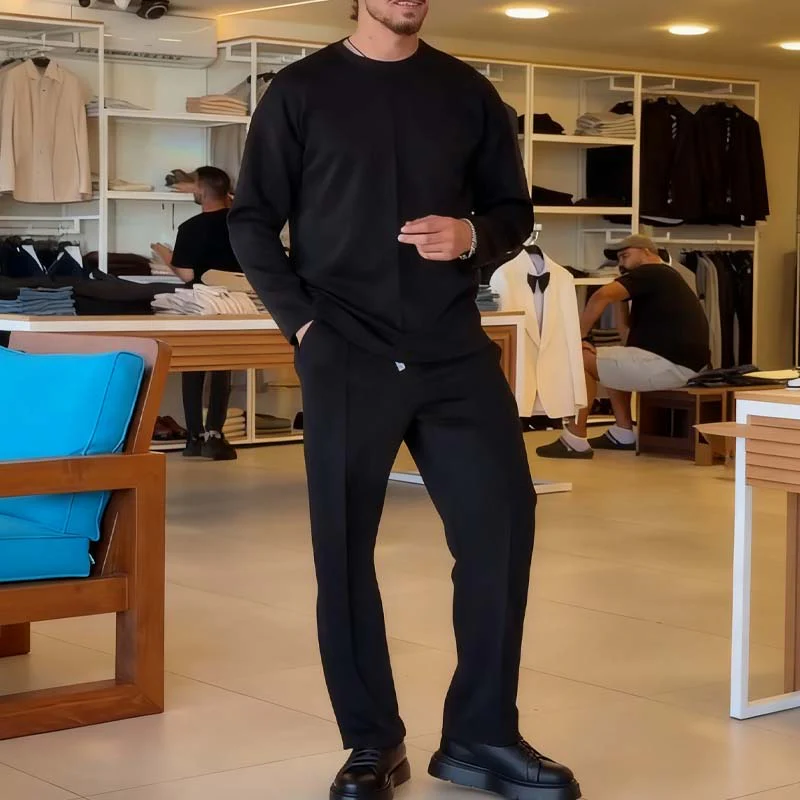 📢📢57% DE RÉDUCTION !!!✨Ensemble 2 pièces décontracté pour homme, extensible, pour l'automne - Image 5