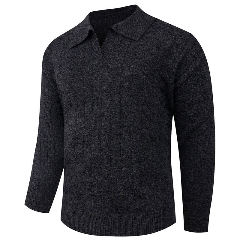 📢📢55% DE RÉDUCTION !!! ✨Pull en maille à col chemisier décontracté pour homme - Image 10