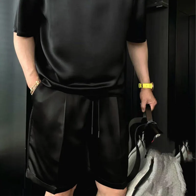 🏆Durée limitée 61% de réduction👱♂️Hommes Casual Solid Top & Shorts Set de 2 pièces - Image 2
