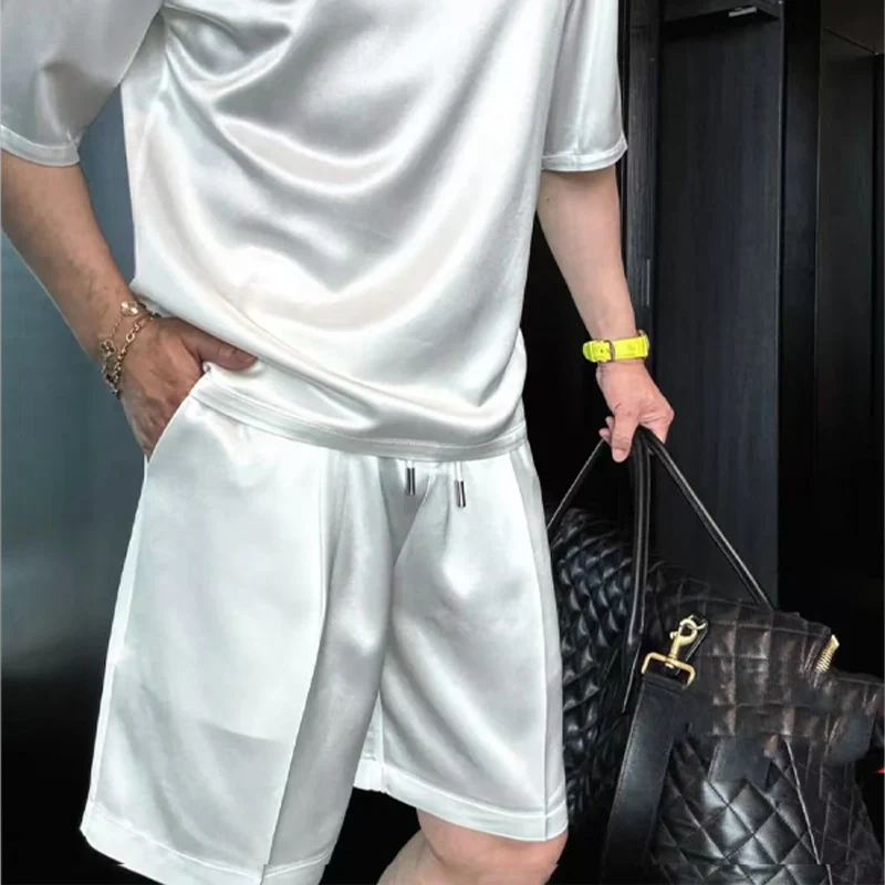 🏆Durée limitée 61% de réduction👱♂️Hommes Casual Solid Top & Shorts Set de 2 pièces - Image 3