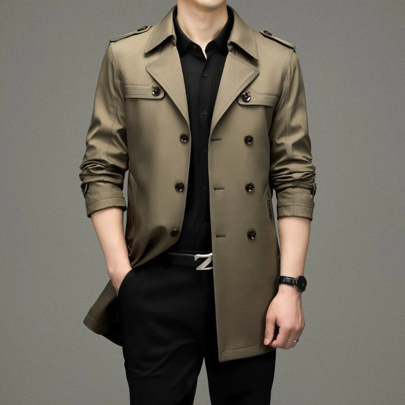đąđą-60% : Plus que 3 heures !â°â°-Veste Coupe-Vent Double BoutonnĂ©e pour Hommes