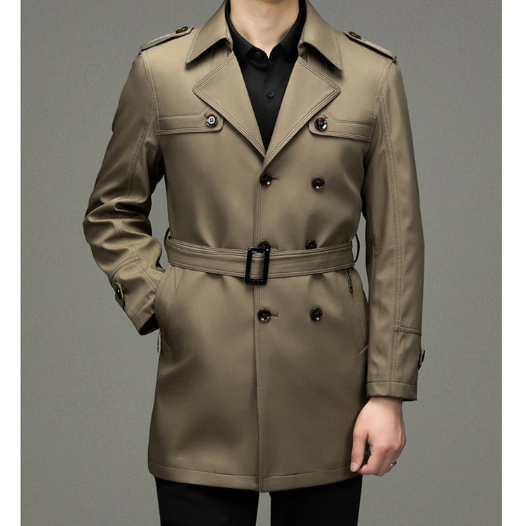 đąđą-60% : Plus que 3 heures !â°â°-Veste Coupe-Vent Double BoutonnĂ©e pour Hommes - Image 4