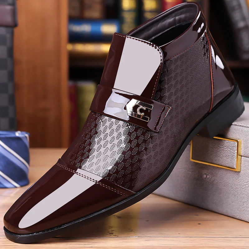📢📢60 % de réduction !! ⏰Chaussures élégantes en cuir PU brillant pour homme - Image 10