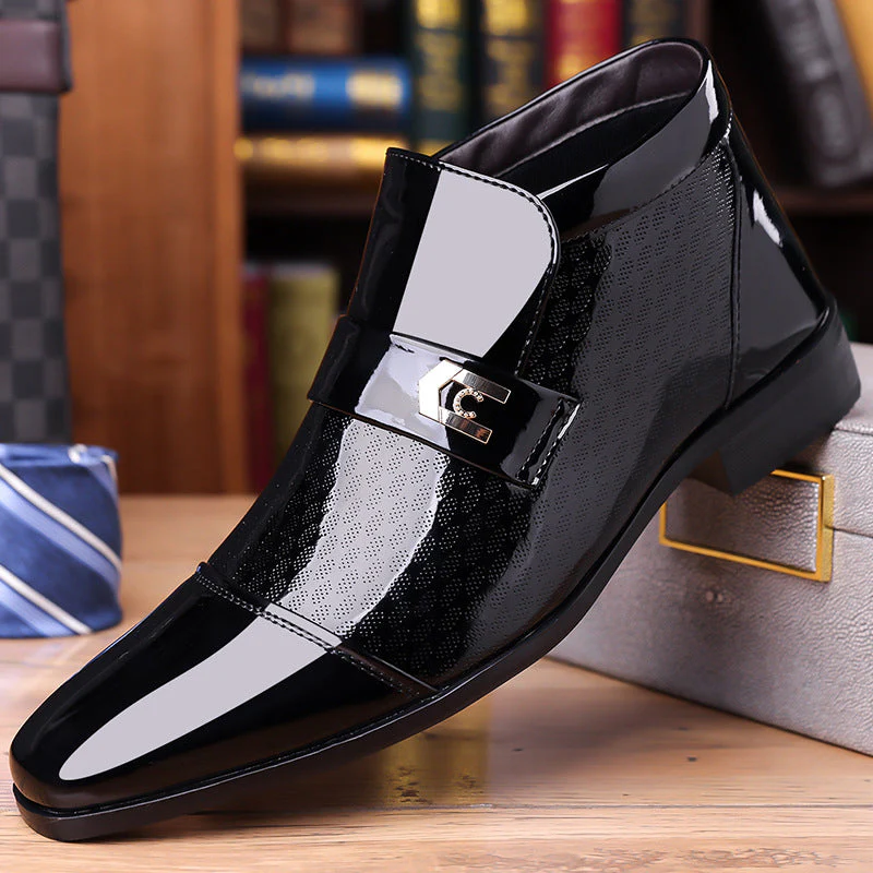 📢📢60 % de réduction !! ⏰Chaussures élégantes en cuir PU brillant pour homme - Image 11