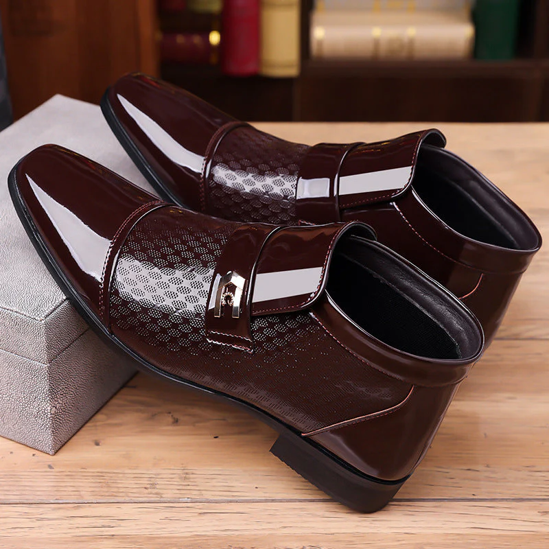 📢📢60 % de réduction !! ⏰Chaussures élégantes en cuir PU brillant pour homme - Image 8