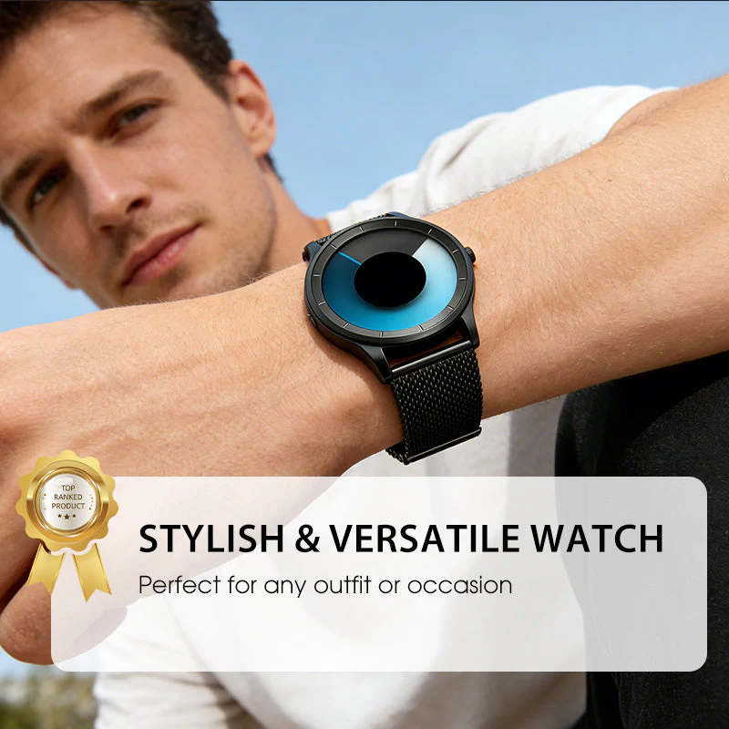 Montre quartz minimaliste imperméable sans aiguilles pour homme - Image 4
