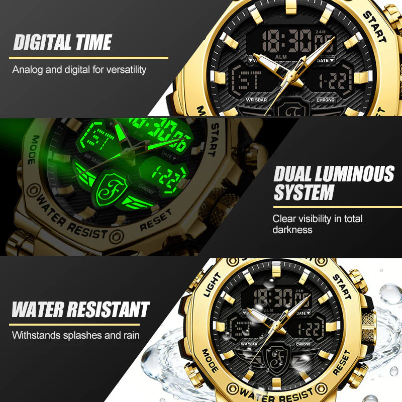 📢📢60 % de réduction !! ⏰Montre multifonction imperméable et lumineuse pour homme - Image 2