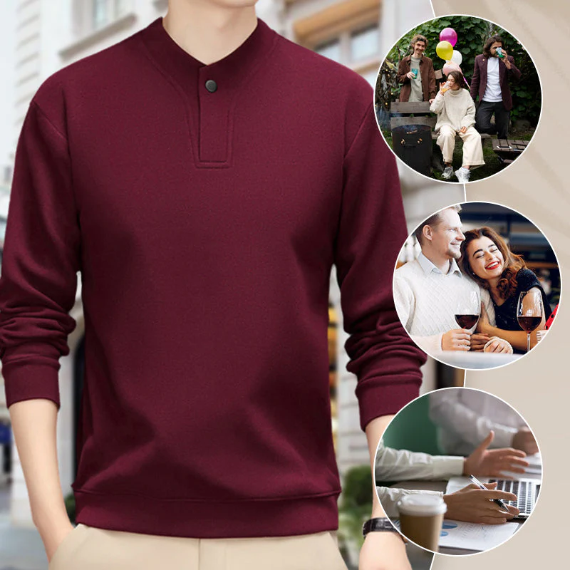 đ„vente Ă chaudđ„Pull Ăpaissi DoublĂ© en Peluche pour Homme - Image 3