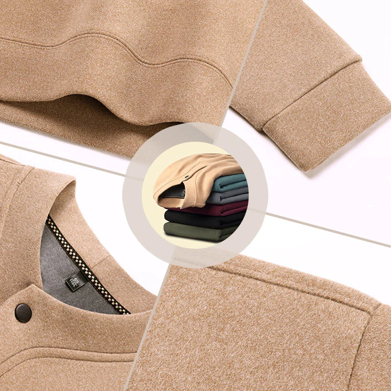 đ„vente Ă chaudđ„Pull Ăpaissi DoublĂ© en Peluche pour Homme - Image 5