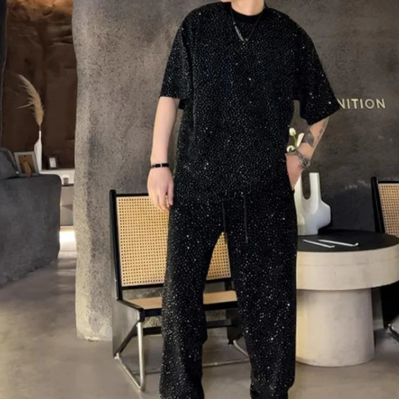 ⏳Spécial à durée limitée⏰Ensemble 2 pièces pour homme : haut à manches courtes et pantalon à jambes larges - Image 5