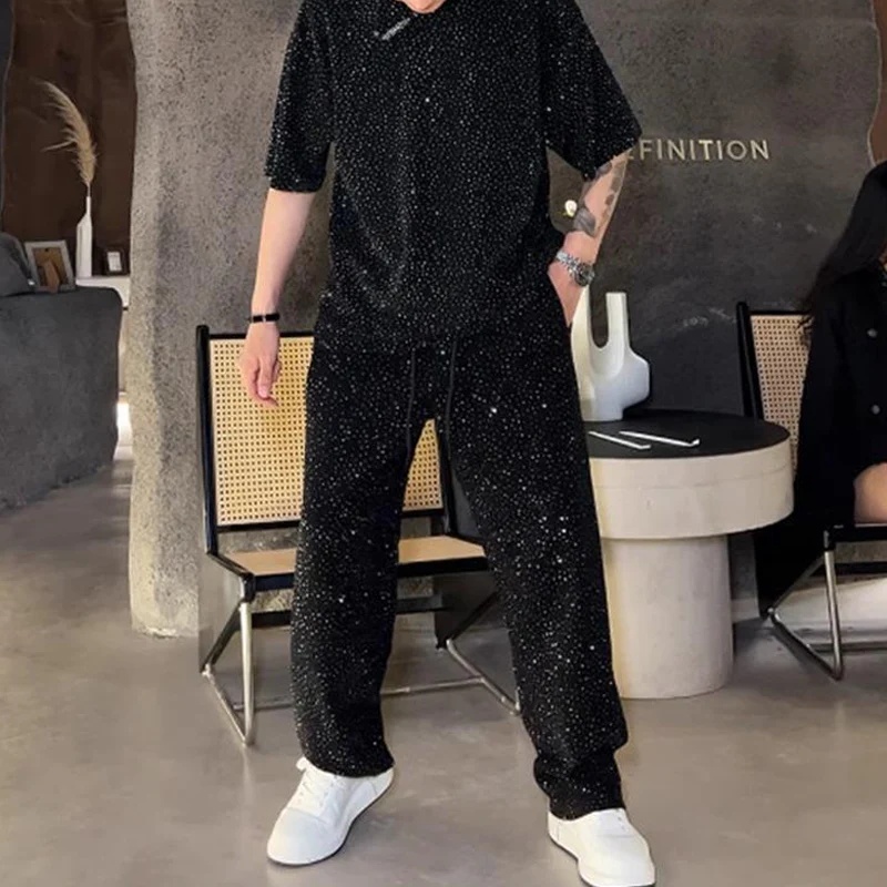 ⏳Spécial à durée limitée⏰Ensemble 2 pièces pour homme : haut à manches courtes et pantalon à jambes larges - Image 7