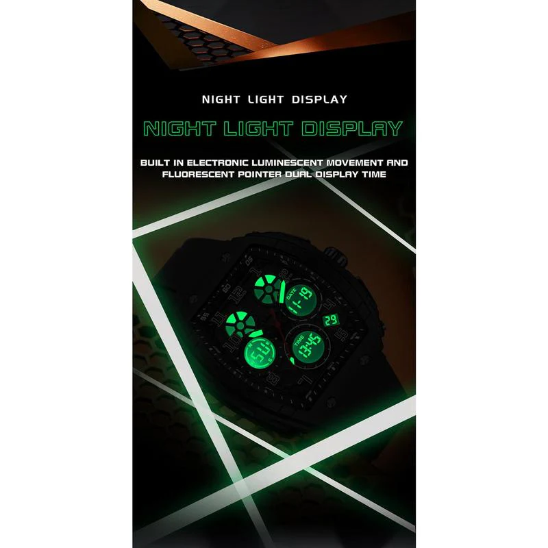 📢📢60 % de réduction !!! ✨ Conçu pour l’action – Montre sportive automatique lumineuse, résistante à l’eau et aux chocs - Image 8