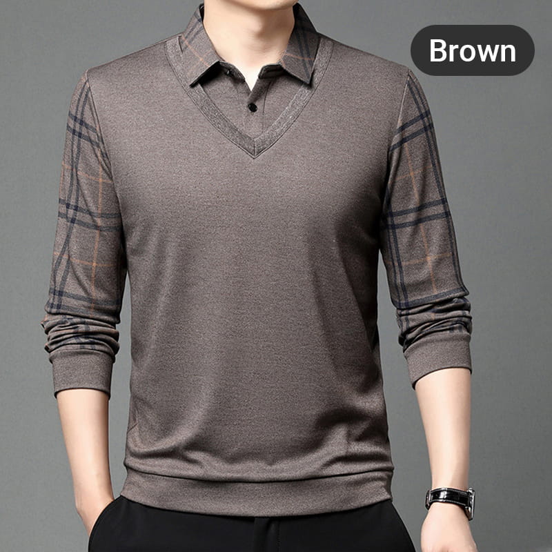 💥Soldes exceptionnelles du Black Friday - 49 % DE RÉDUCTION🔥Pull-over deux pièces en tricot pour homme - Image 12