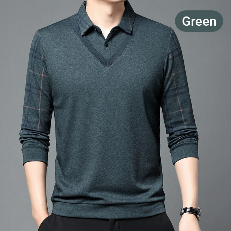 💥Soldes exceptionnelles du Black Friday - 49 % DE RÉDUCTION🔥Pull-over deux pièces en tricot pour homme - Image 13