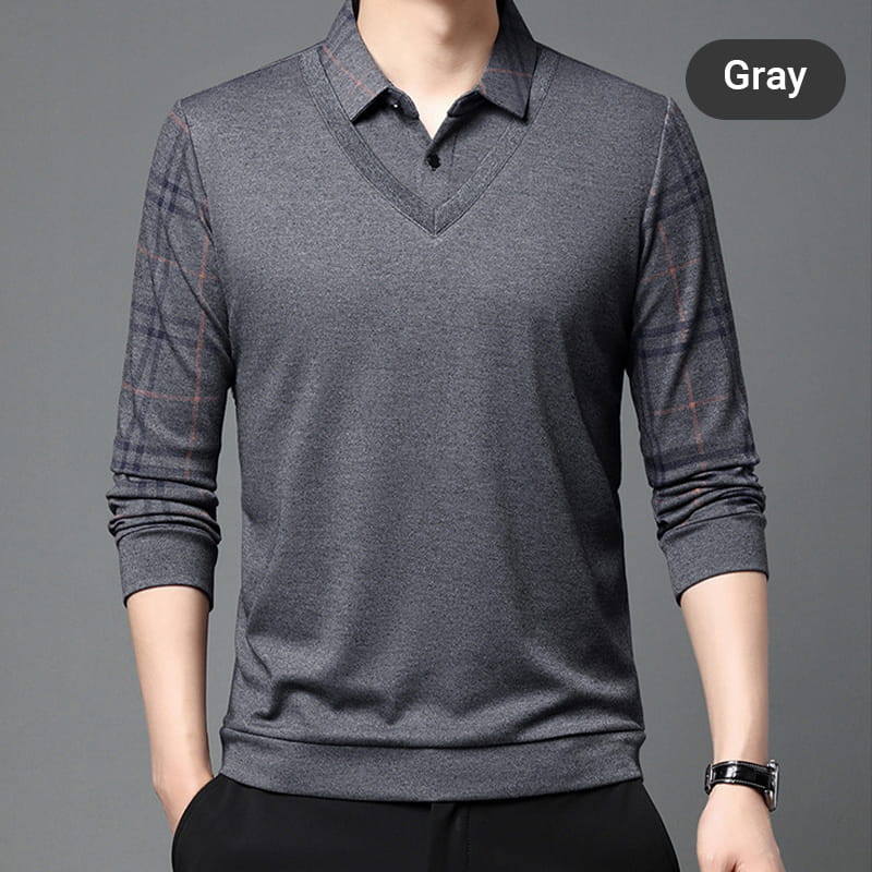 💥Soldes exceptionnelles du Black Friday - 49 % DE RÉDUCTION🔥Pull-over deux pièces en tricot pour homme - Image 14