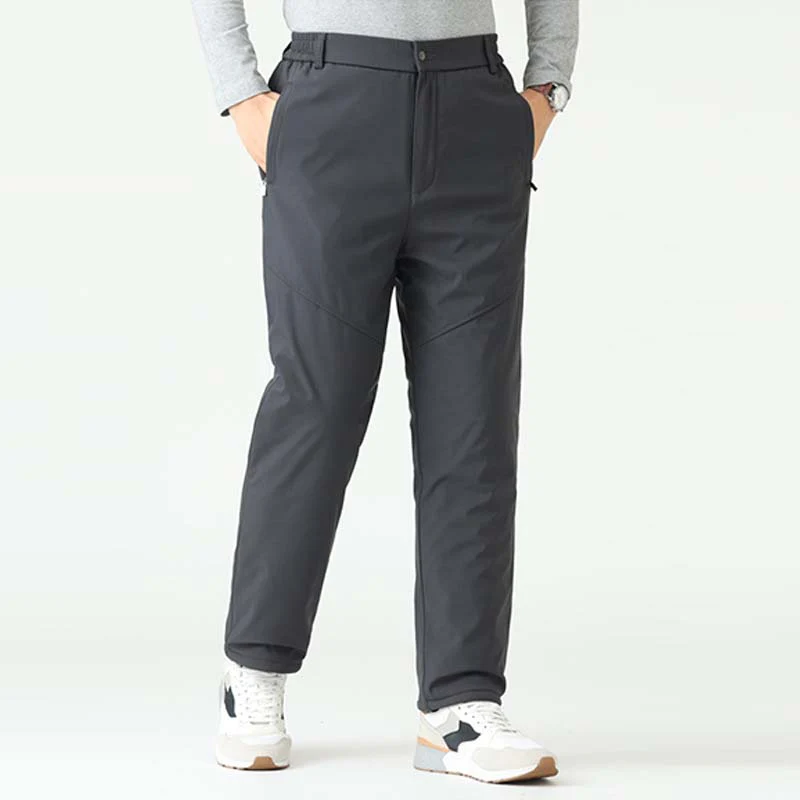 Men's Warm Pants with Zipper Pockets - Image 3