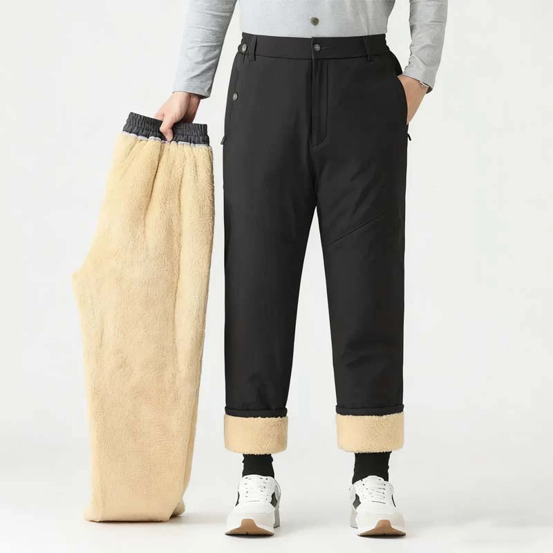 Men's Warm Pants with Zipper Pockets - Image 6