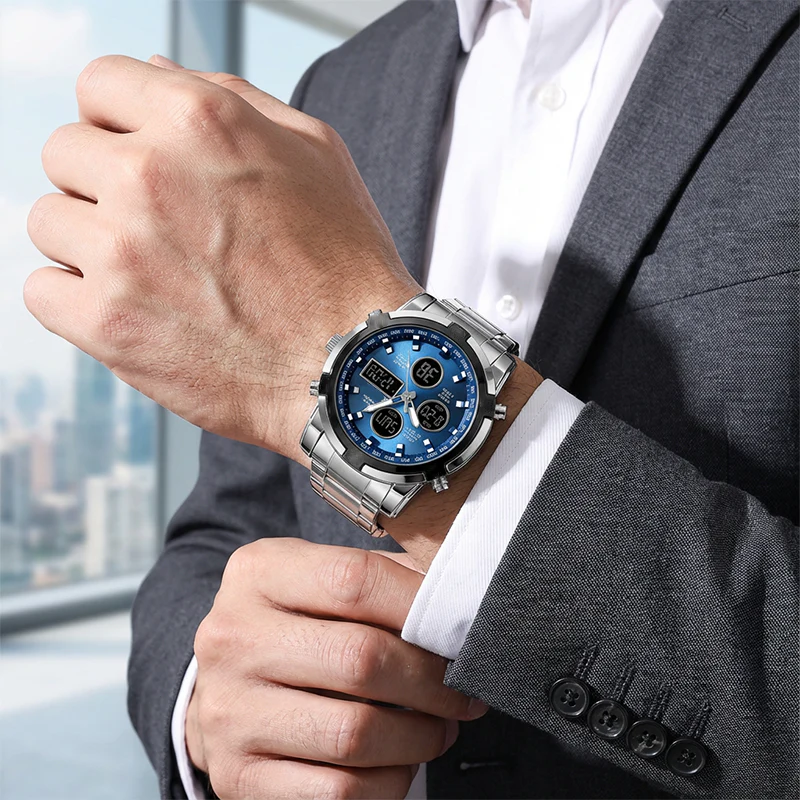📢📢50 % DE RÉDUCTION !! ⏰Montres analogiques-numériques militaires étanches pour hommes - Image 2