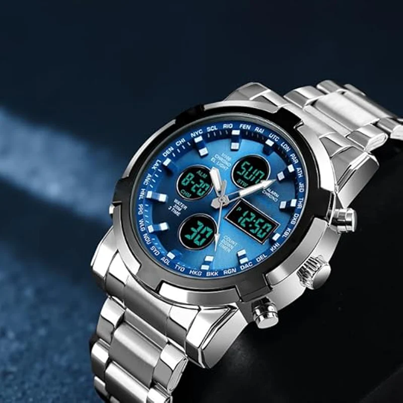 📢📢50 % DE RÉDUCTION !! ⏰Montres analogiques-numériques militaires étanches pour hommes - Image 5