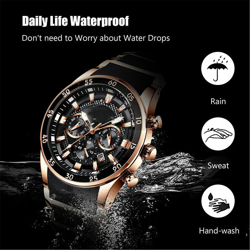 âRemise de 72% de la valeurđ„Montre Ă quartz multifonctionnelle Ă©tanche pour hommes - Image 4