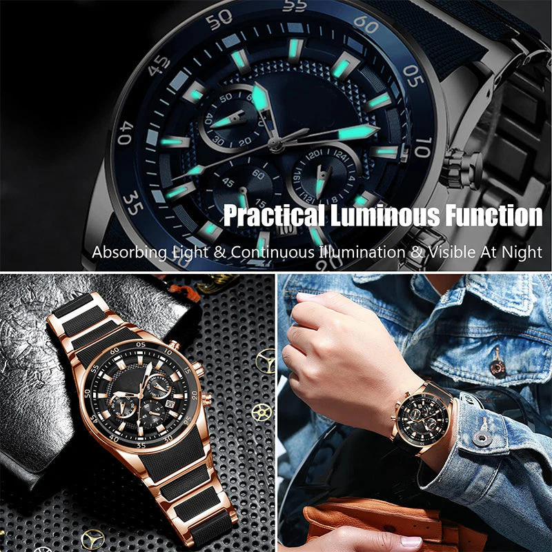 âRemise de 72% de la valeurđ„Montre Ă quartz multifonctionnelle Ă©tanche pour hommes - Image 6