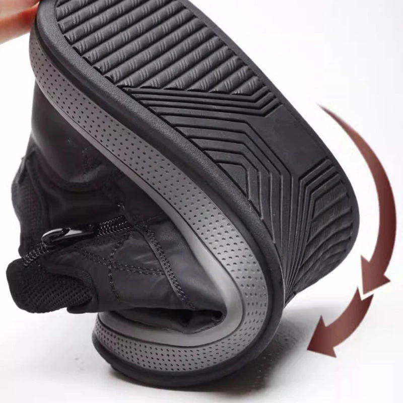 📢📢60 % de réduction !!!🎅Bottes de neige imperméables pour hommes avec fermeture éclair latérale - Image 10