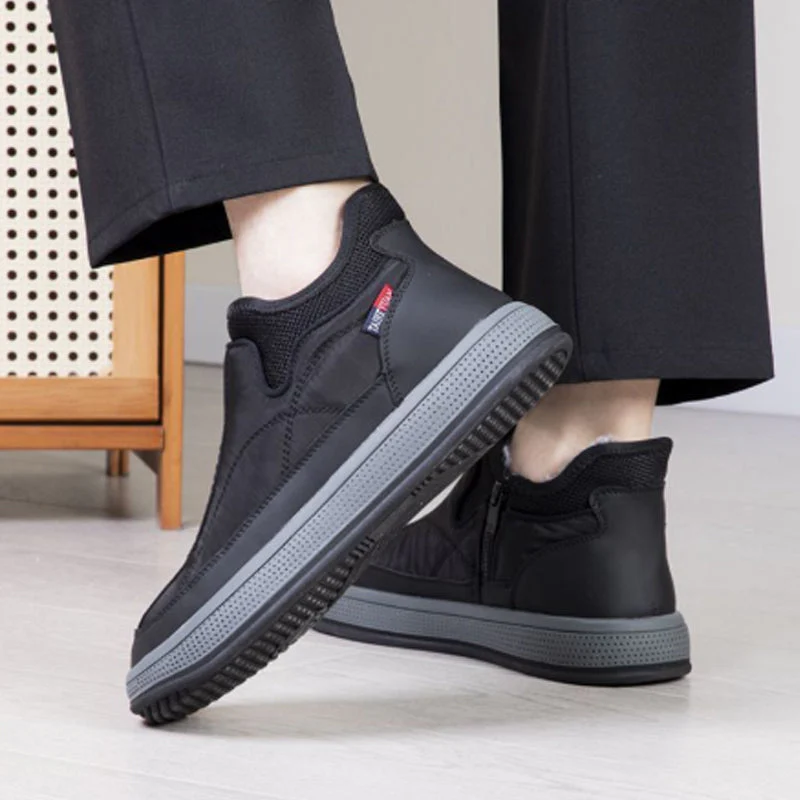 📢📢60 % de réduction !!!🎅Bottes de neige imperméables pour hommes avec fermeture éclair latérale - Image 3