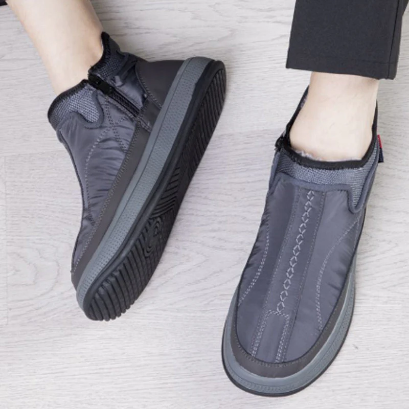 📢📢60 % de réduction !!!🎅Bottes de neige imperméables pour hommes avec fermeture éclair latérale - Image 5