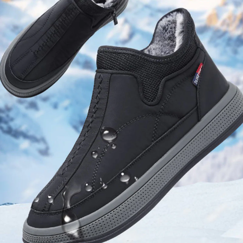 📢📢60 % de réduction !!!🎅Bottes de neige imperméables pour hommes avec fermeture éclair latérale - Image 7