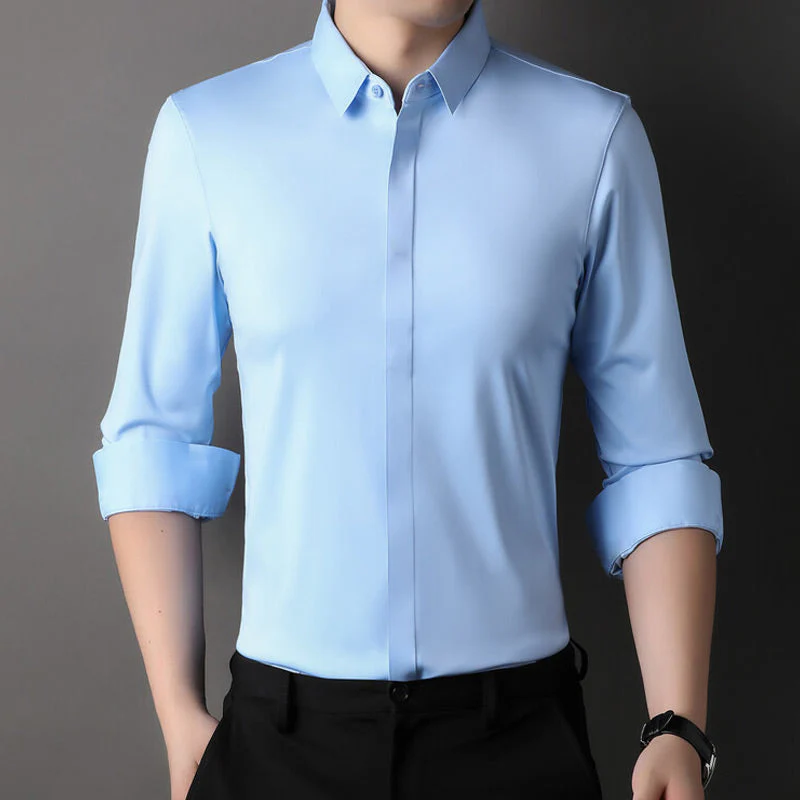 📢📢50 % de réduction !!!✨Chemise Habillée Extensible Infroissable pour Hommes - Image 11