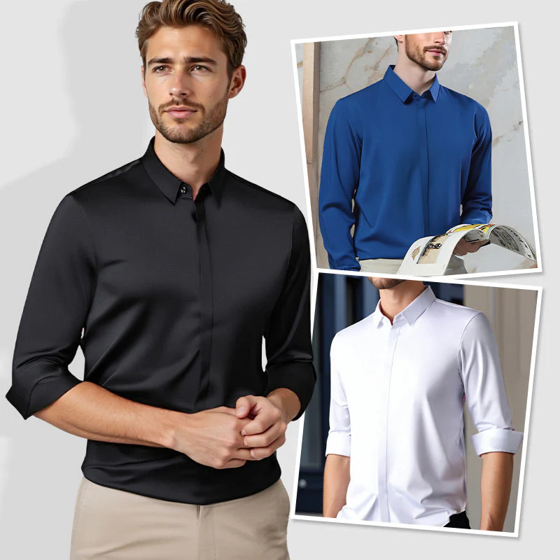 📢📢50 % de réduction !!!✨Chemise Habillée Extensible Infroissable pour Hommes - Image 2