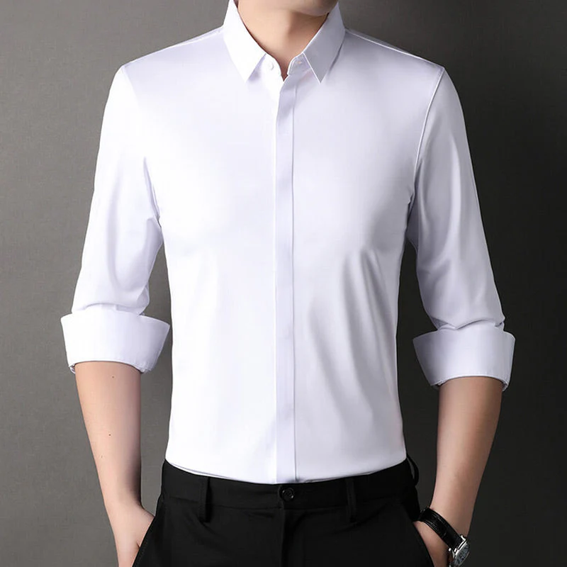 📢📢50 % de réduction !!!✨Chemise Habillée Extensible Infroissable pour Hommes - Image 9