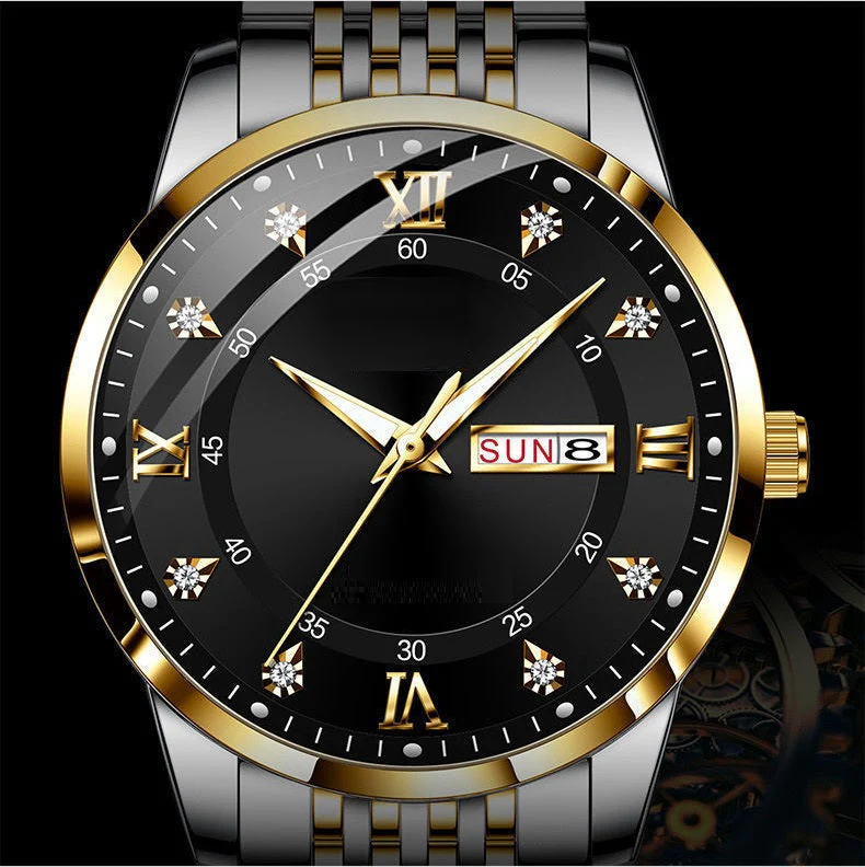📢📢68 % de réduction !!! 🎅Montre quartz lumineuse et étanche pour homme avec calendrier - Image 3