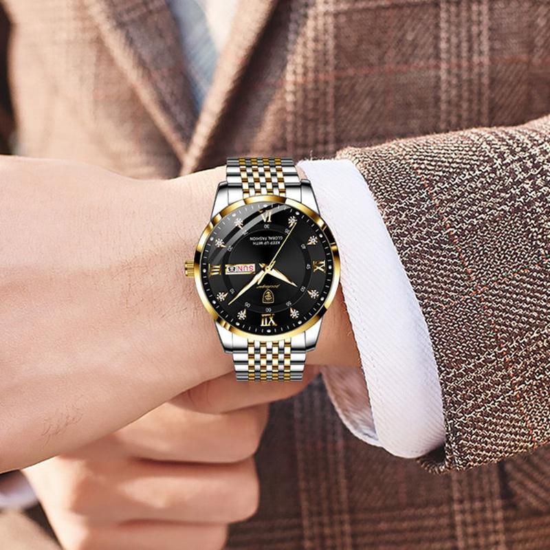 📢📢68 % de réduction !!! 🎅Montre quartz lumineuse et étanche pour homme avec calendrier - Image 7