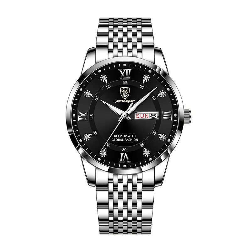 📢📢68 % de réduction !!! 🎅Montre quartz lumineuse et étanche pour homme avec calendrier - Image 9