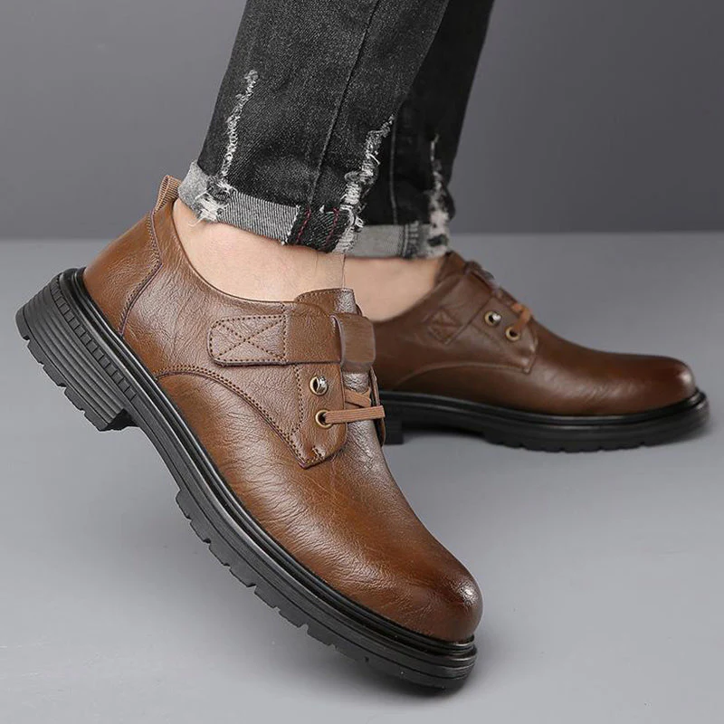 📢📢73 % de réduction!!!📍Chaussures Rétro Respirantes en PU Cuir à Semelle Souple pour Hommes - Image 2